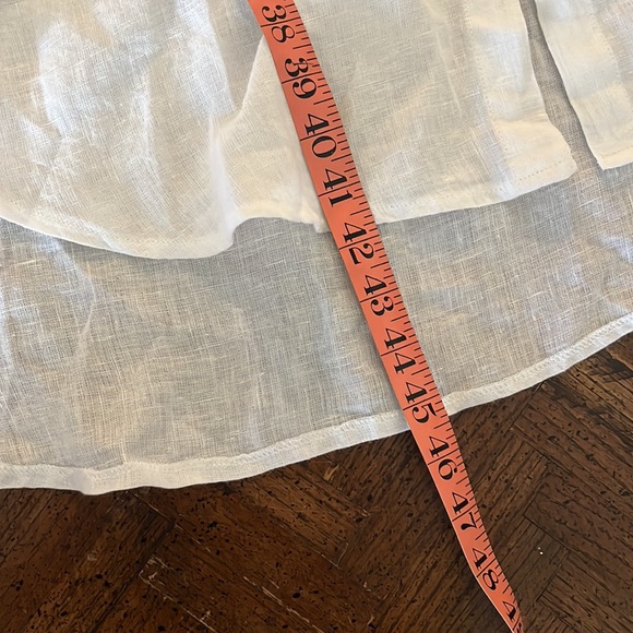 Sheer White Linen Dress Size L - Picture 5 of 7